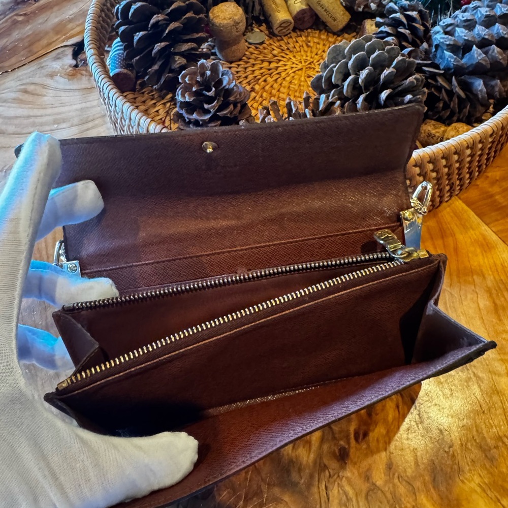 Louis Vuitton Monogram Portefeiulle Sarah Long Bifold Wallet Brown converted - Picture 7 of 16